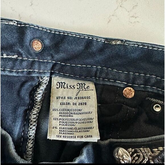 Miss Me Signature Skinny Crop Women’s Size 27 Western Biker Ankle Jeans - Picture 6 of 12